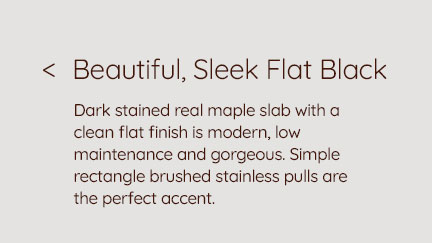Sleek Flat Black Cabinets Description